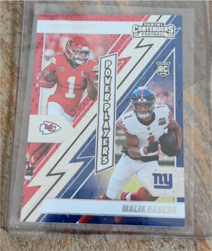 2024 Panini Contenders #23 Xavier Worthy & Malik Nabers Power Players — front