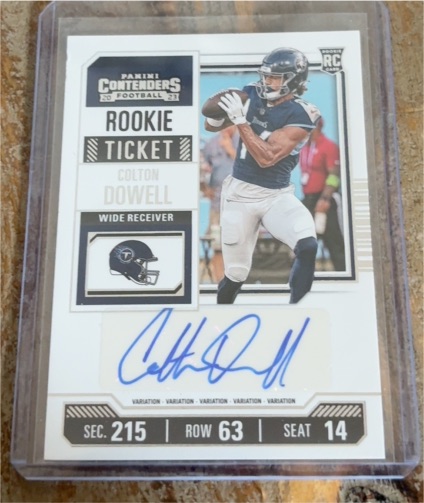 2023 Panini Contenders #159 Colton Dowell Rookie Ticket — front