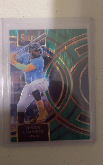 2024 Panini Select #63 Junior Caminero Red, White & Blue Prizm (RC) — front