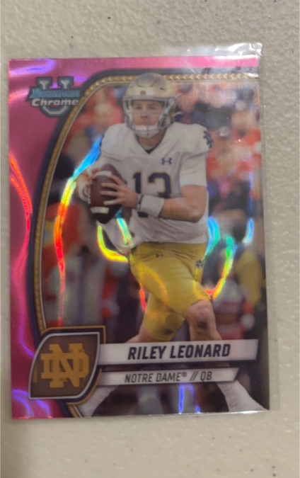 2024 Bowman University Chrome #154 Riley Leonard — front