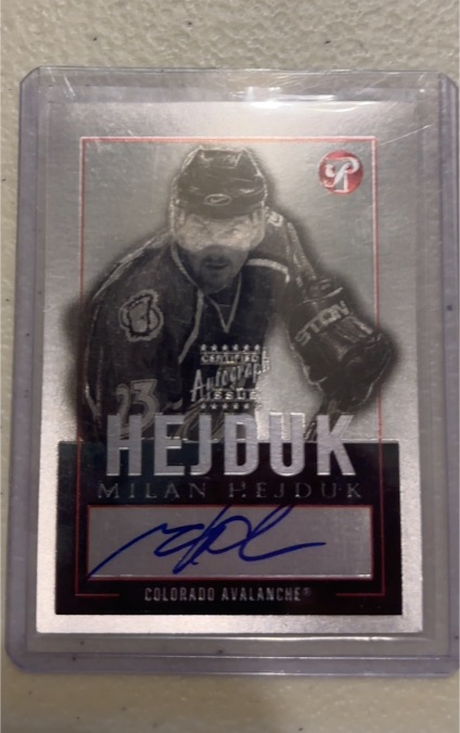 2003-04 Topps Pristine #PE-MH Milan Hejduk — front