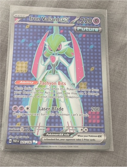 2023 Pokémon TCG Paradox Rift #225 Iron Valiant EX — front