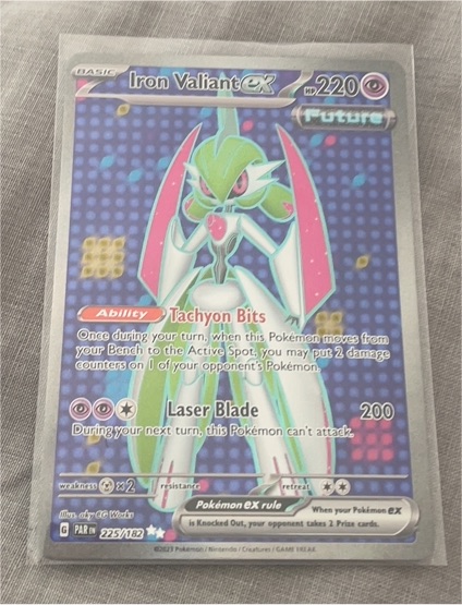 2023 Pokémon TCG Paradox Rift #225 Iron Valiant ex — front