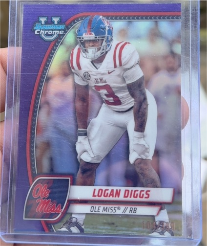 2024 Bowman Chrome University #121 Logan Diggs — front