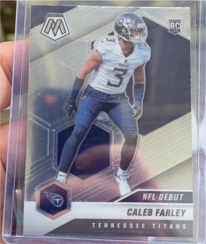 2021 Panini Mosaic #258 Caleb Farley NFL Debut Tennessee Titans — front