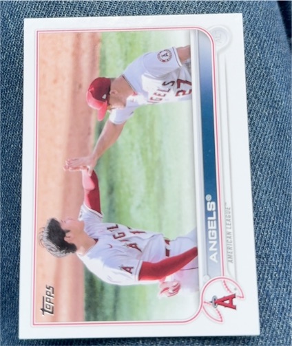 2022 Topps #159 Shohei Ohtani, Mike Trout — front