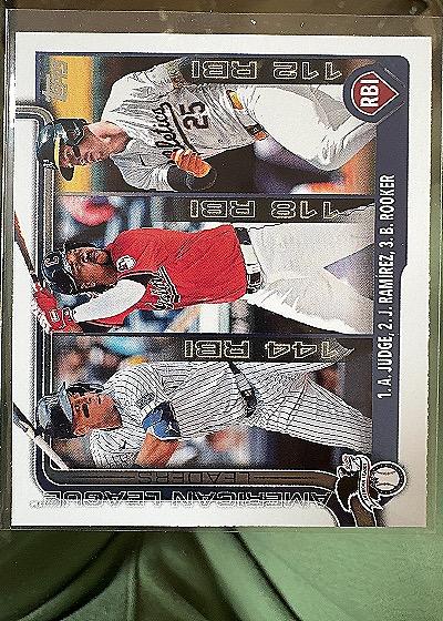 2025 Topps #29 American League Leaders RBI — front