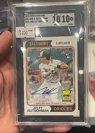 2023 Topps Heritage Real One Autograph Adley Rutschman — front
