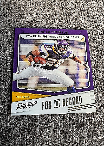 Adrian Peterson 2024 Panini Prestige For The Record — front