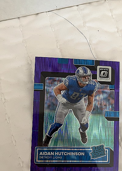 2022 Panini Donruss Optic - Rated Rookie Purple Shock Prizm #P-313 Aidan Hutchinson — front