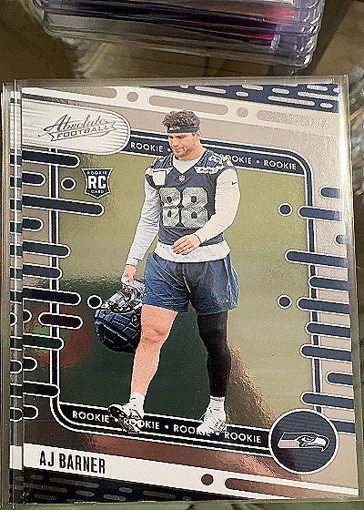 AJ Barner 2024 Panini Absolute Rookie — front