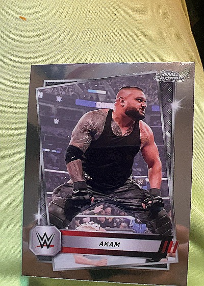 2025 Topps Chrome WWE Akam — front