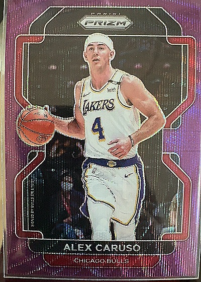 2021-22 Panini Prizm Prizms Purple Wave #83 Alex Caruso — front