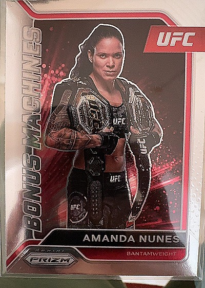 2022 Panini Prizm UFC Bonus Machines Amanda Nunes — front