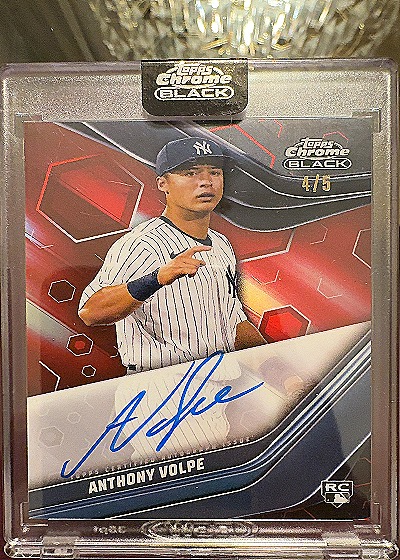 2023 Topps Chrome Black Anthony Volpe Autograph — front