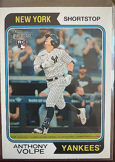 2023 Topps Heritage #599 Anthony Volpe Rookie — front
