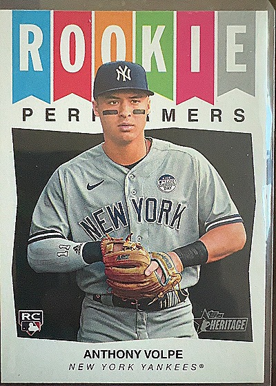 2023 Topps Heritage Rookie Performers Anthony Volpe — front