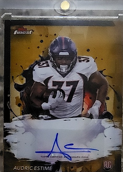 2024 Topps Finest Audric Estime Rookie Auto — front
