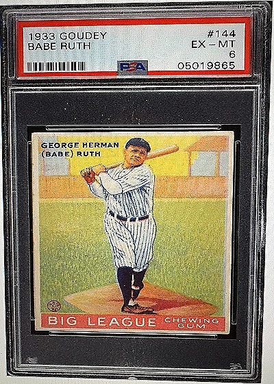 1933 Goudey Babe Ruth #144 — front