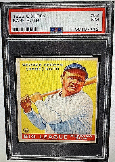 1933 Goudey Babe Ruth #53 — front