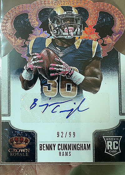 2013 Crown Royale Benny Cunningham Rookie Auto — front