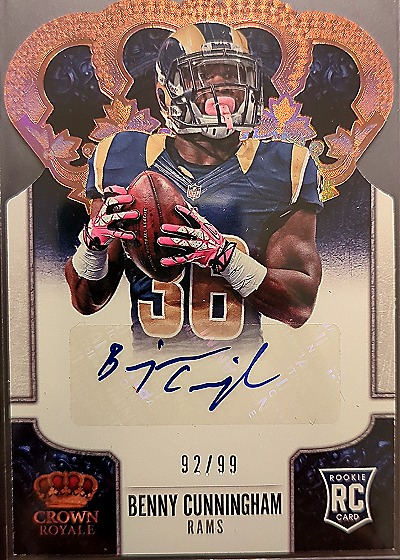 Benny Cunningham 2013 Panini Crown Royale Rookie Auto — front