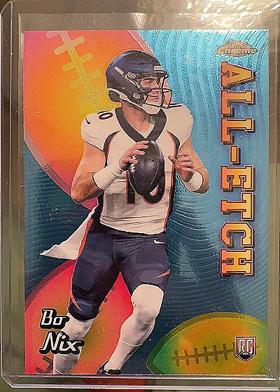 Bo Nix 2024 Topps Chrome All-Etch RC — front
