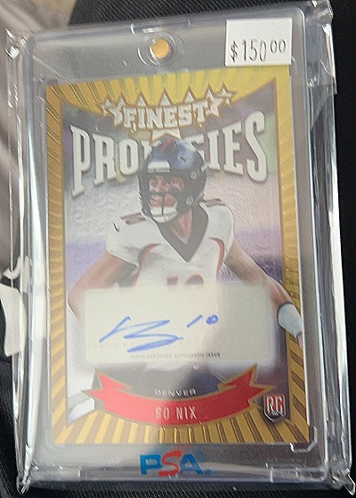 2024 Topps Finest Prodigies Bo Nix Rookie Card Auto — front