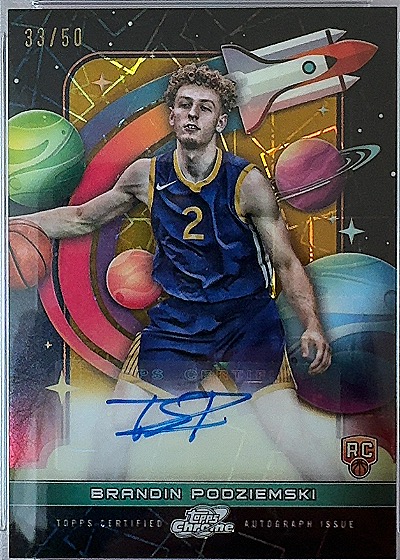 Brandin Podziemski 2023-24 Topps Chrome Cosmic — front