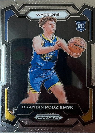 Brandin Podziemski Panini Prizm Rookie Card — front