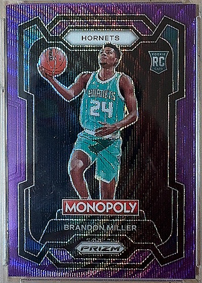 Brandon Miller 2023-24 Panini Prizm Monopoly Purple Wave RC — front