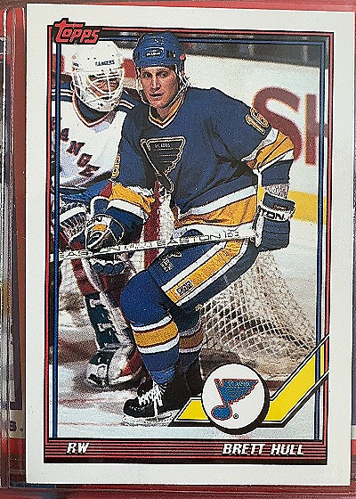 1991 Topps Brett Hull #303 — front