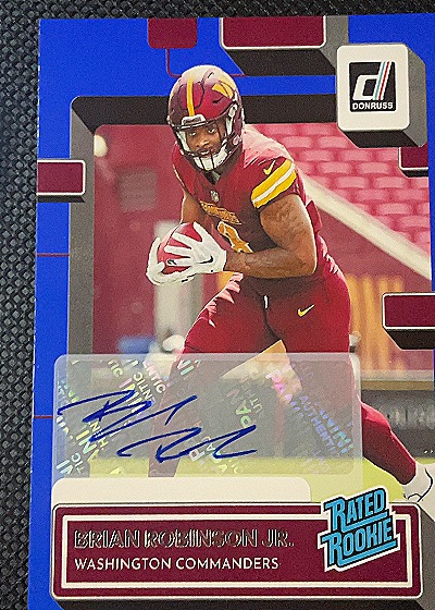 Brian Robinson Jr. Rated Rookie — front