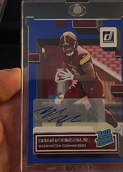 2022 Panini Donruss Clearly Rated Rookie Brian Robinson Jr. — front