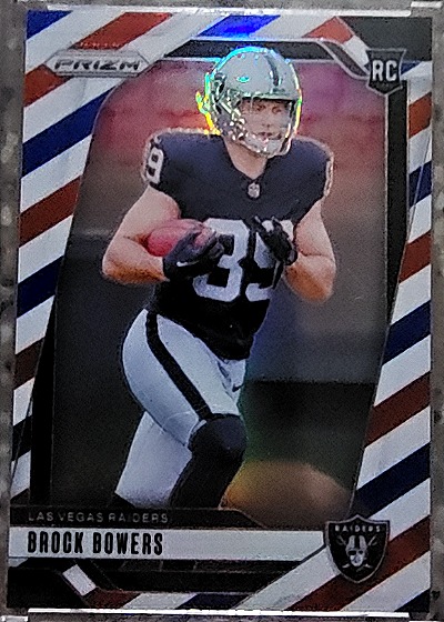 2024 Panini Prizm Brock Bowers Red White & Blue Prizm — front