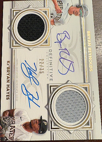 2022 Topps Definitive Collection Dual Autograph Relic — front