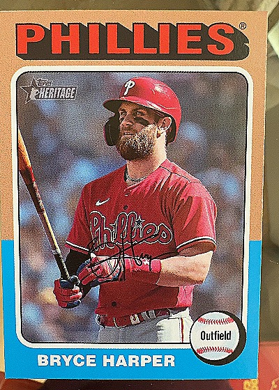 2024 Topps Heritage Bryce Harper — front