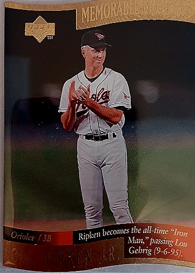 1997 Upper Deck Memorable Moments Cal Ripken Jr. — front