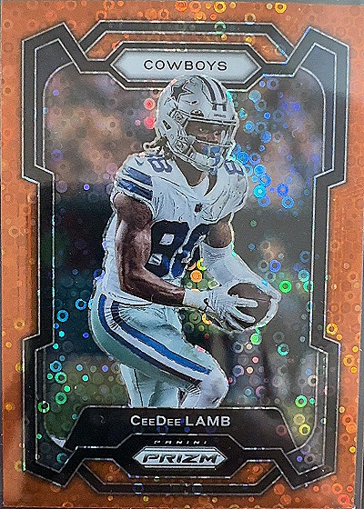 2023 Panini Prizm Orange Disco Prizm CeeDee Lamb — front