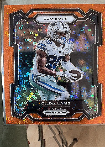 CeeDee Lamb 2023 Panini Prizm Orange Disco — front