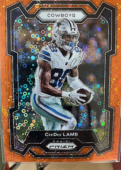 CeeDee Lamb 2023 Panini Prizm Orange Disco — front