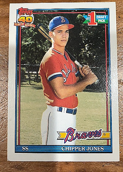 1991 Topps Chipper Jones #1 Draft Pick — front