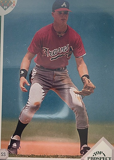 1991 Upper Deck - Top Prospect #55 Chipper Jones (RC) — front