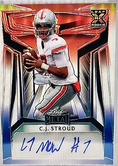 C.J. Stroud Leaf Metal Rookie — front
