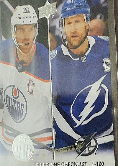2023-24 Upper Deck Series 1 Connor McDavid / Steven Stamkos Checklist — front