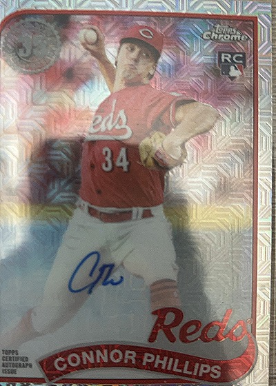 Connor Phillips 2024 Topps Chrome Silver Pack Mojo Refractor Auto — front