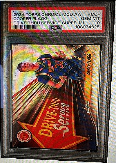 2024 Topps Chrome McDonald's All American Cooper Flagg Drive Thru Service — front
