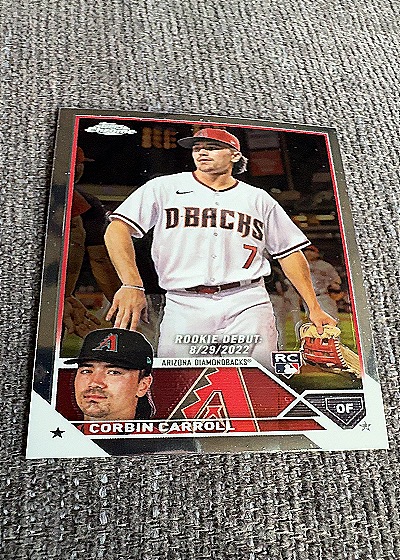 2023 Topps Chrome Update Rookie Debut Corbin Carroll — front