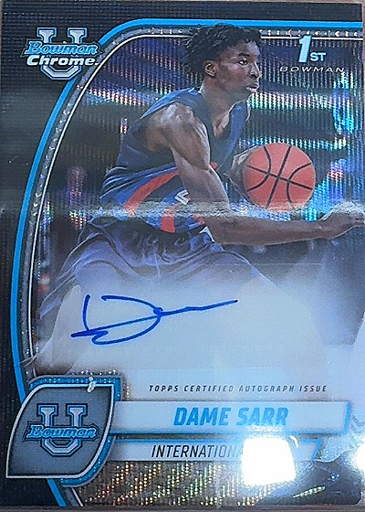 Dame Sarr 1st Bowman Chrome Autograph — front