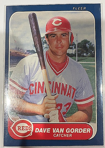 1986 Fleer #195 Dave Van Gorder — front